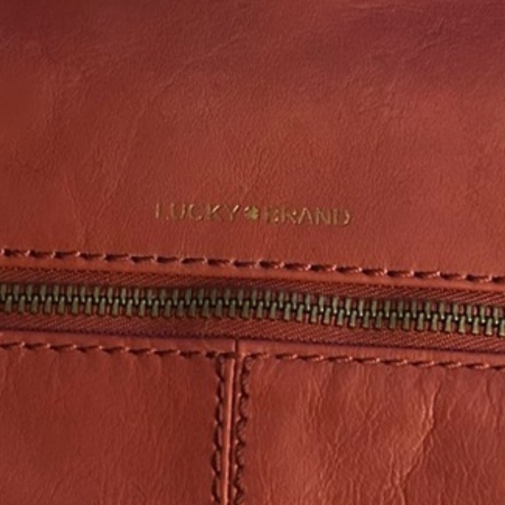 Lucky Brand Red Leather Shoulder Bag